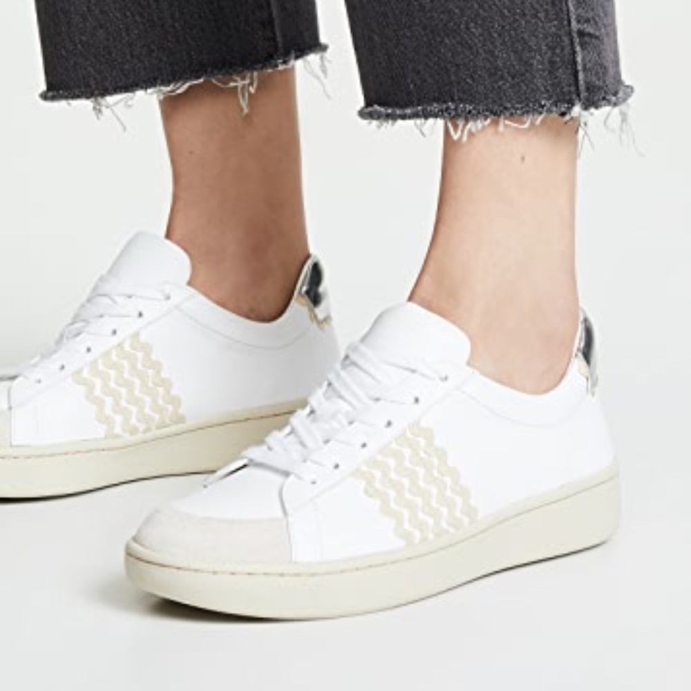 Loeffler Randall White/Tan Elliot Sneaker 7.5